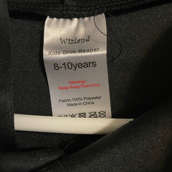 Wizard land Sz 8-10 yrs old Boy's kids Grim Reaper costume - Picture 4 of 11